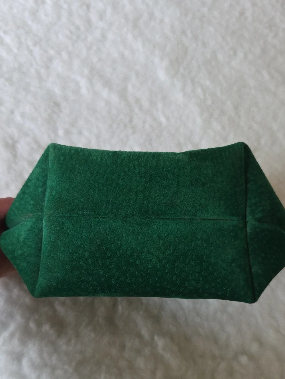 Linea Duart Vintage Classic Made In Italy Green Suede Pouch